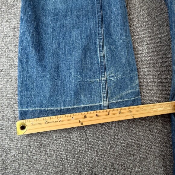 VTG Levis Big E White Tab Denim Jean Lightning Zip Wide Leg Cotton ACTL 26X30 - Picture 11 of 16